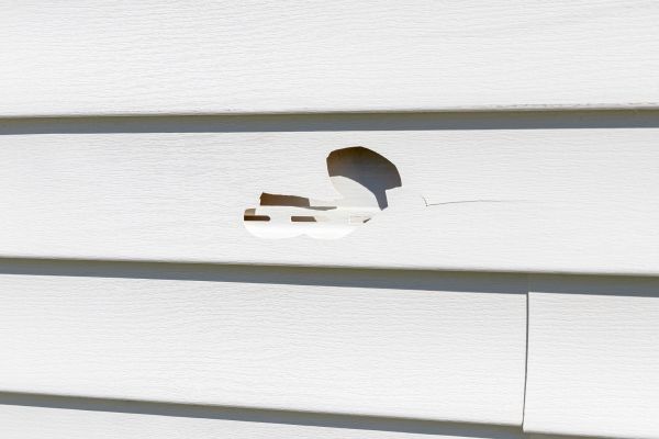 White Vinyl Siding Repair in Great Falls